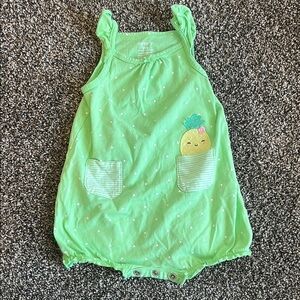 Carter's Green Pineapple Baby Romper